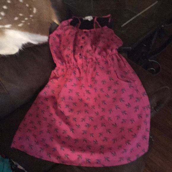 SMall /mediumJuniors Pink dress & bird pattern 7-9 - Picture 2 of 7